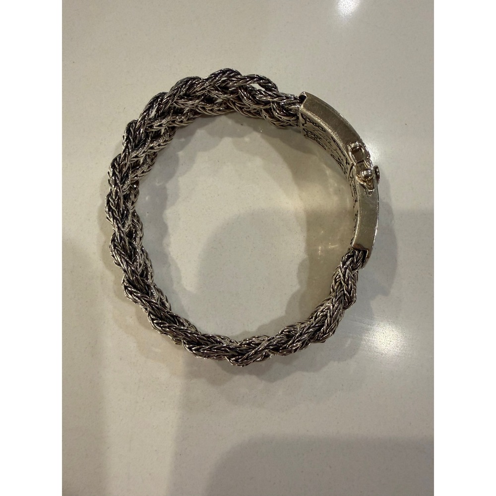 Keith Jack Silver and 10k Gold Norse Forge Dragon Weave Bracelet - Picture 5 of 10